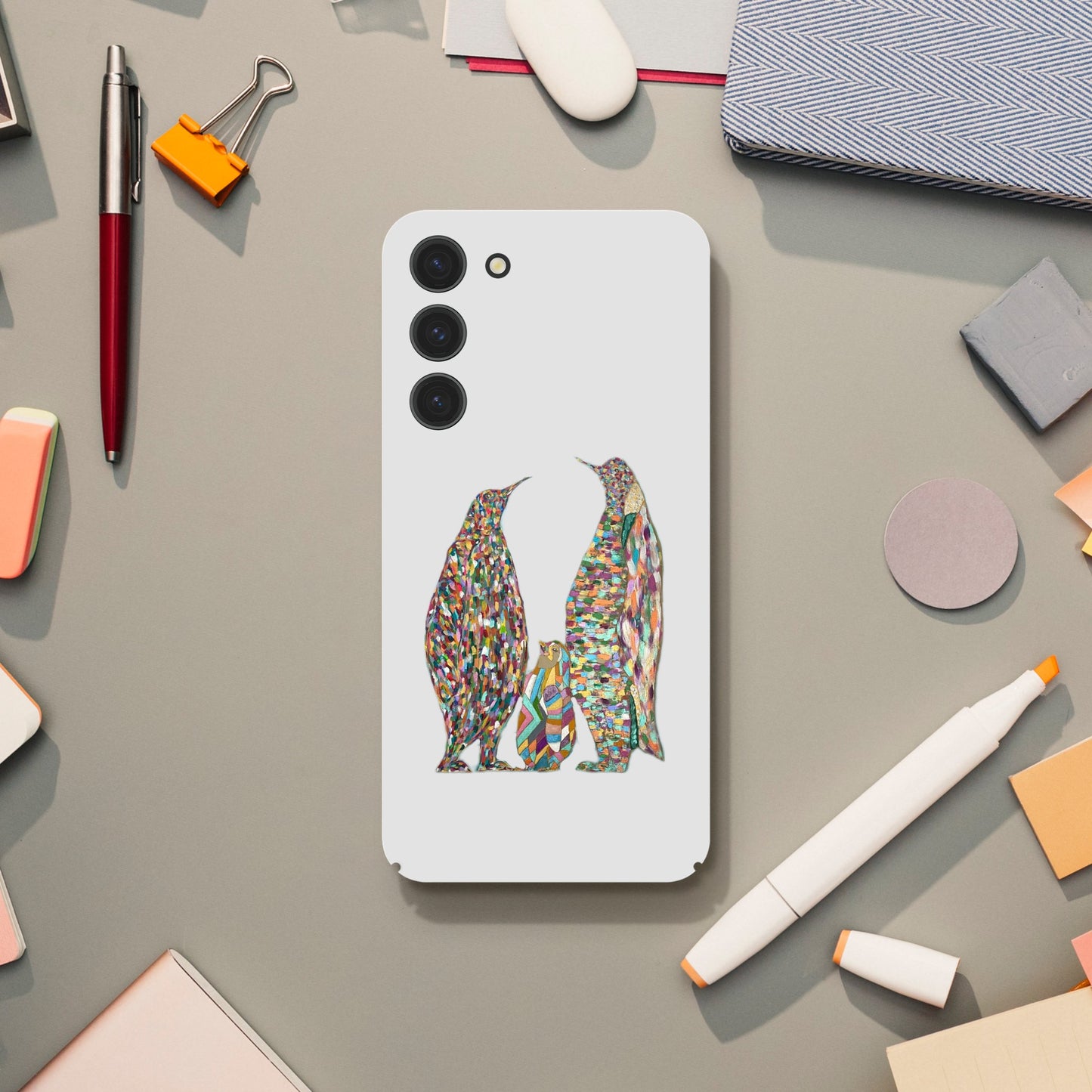 Multicoloured Penguins Slim Samsung Cases