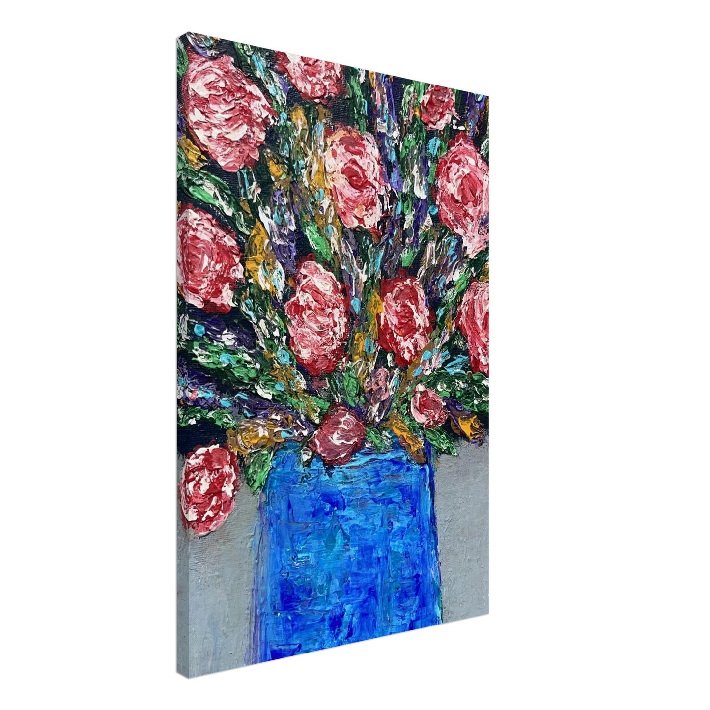 Impasto Flowers Canvas Prints