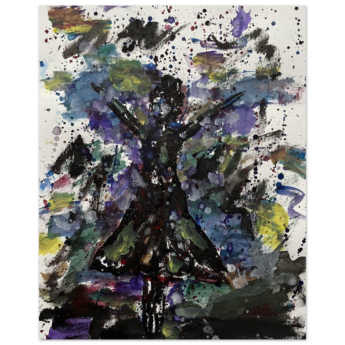 Black Dress Silhouette Aluminum Prints