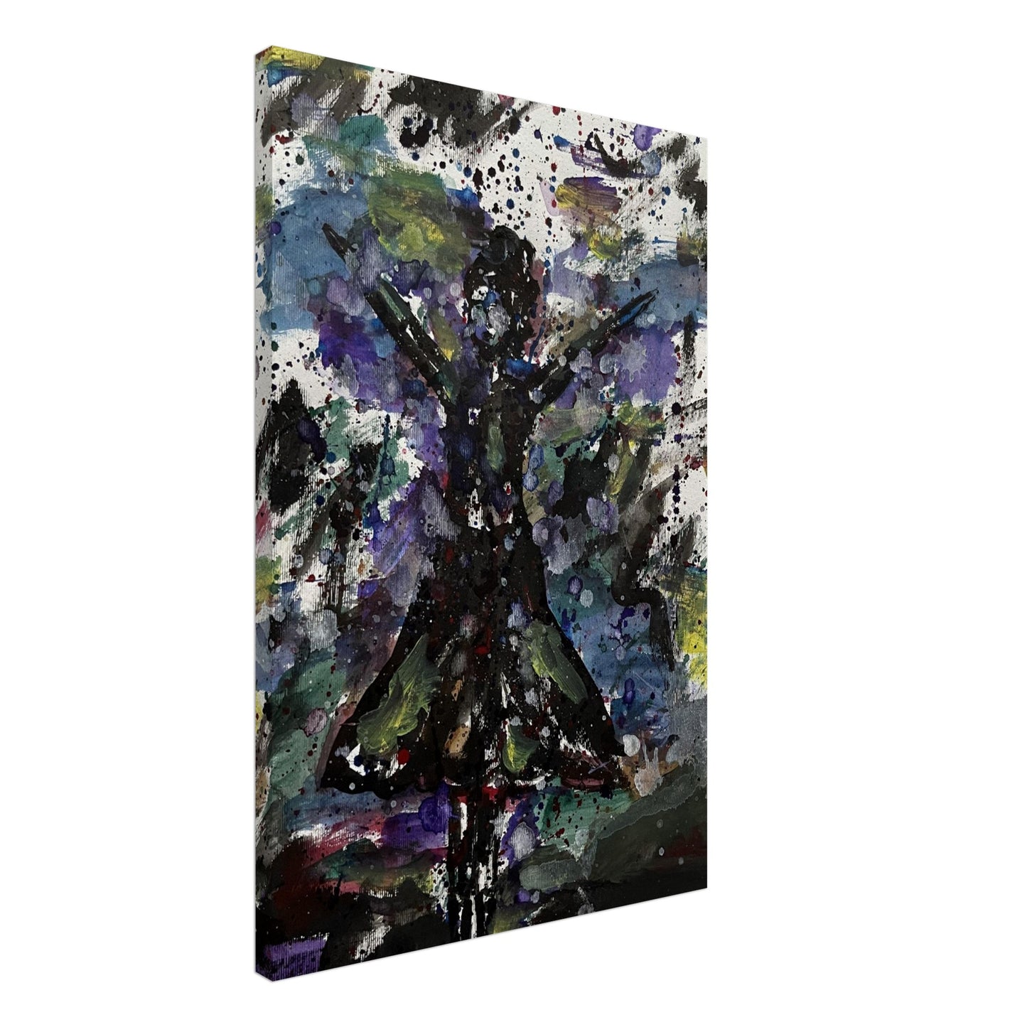 Black Dress Silhouette Canvas Prints
