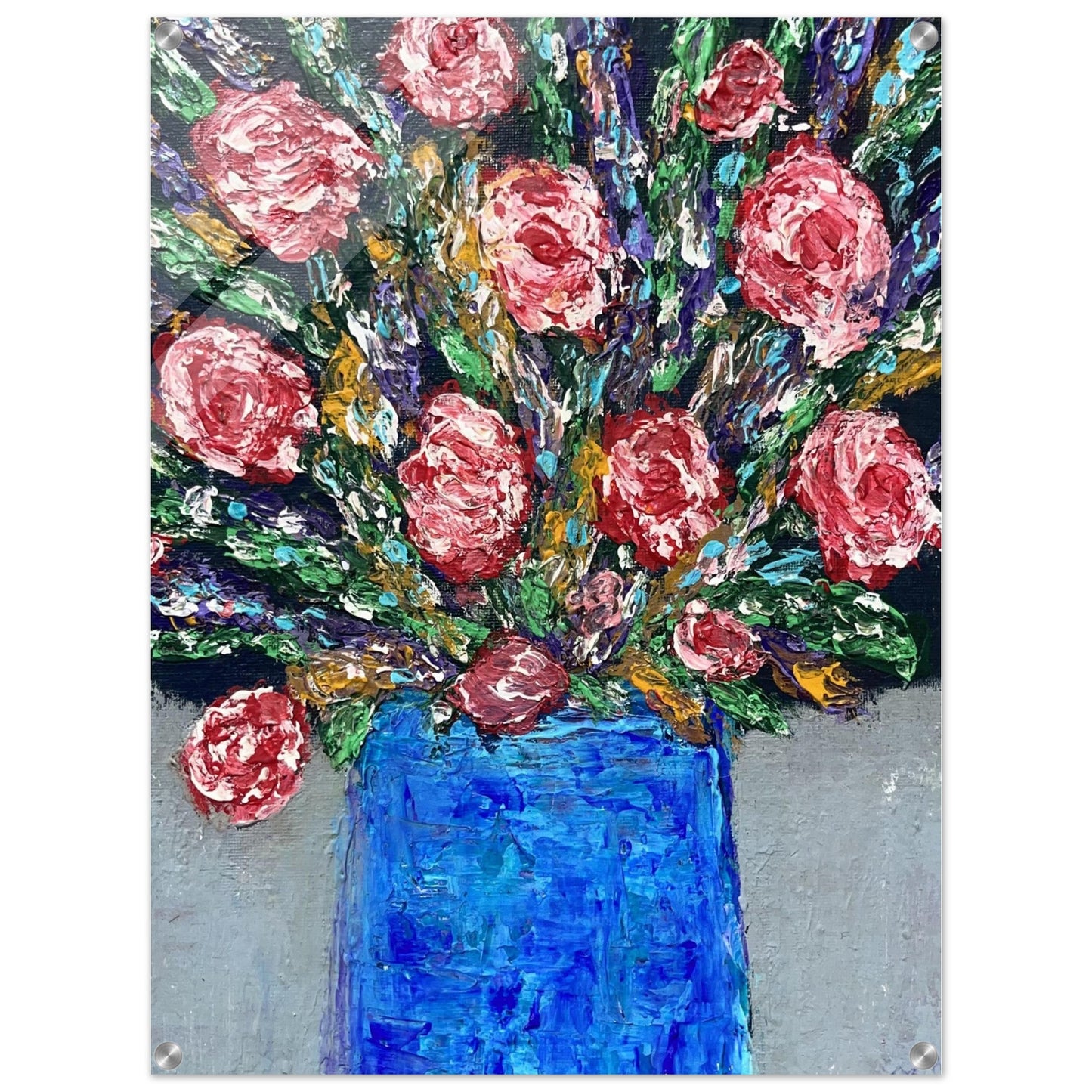 Impasto Flowers Acrylic Prints