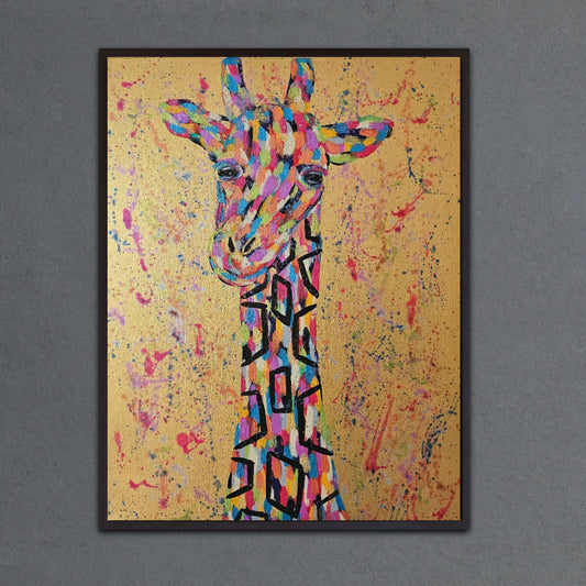 Gold Giraffe Digital Print