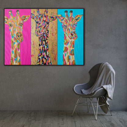 Limited Edition (OF 100) A3 Giraffe Trio Giclee Print