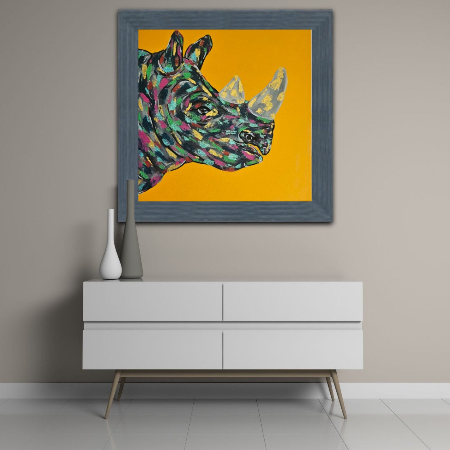 Lucio The Rhino Limited Edition (Of 200) 12X12 Print