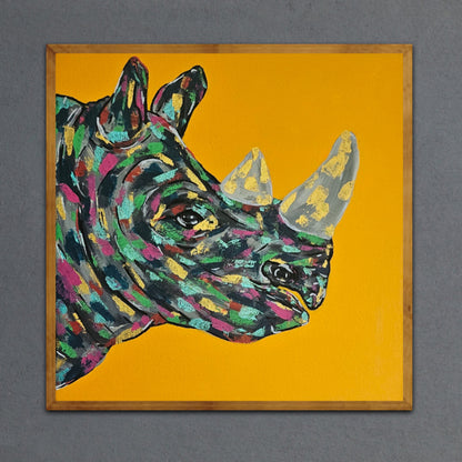 Lucio The Rhino Limited Edition (Of 200) 12X12 Print