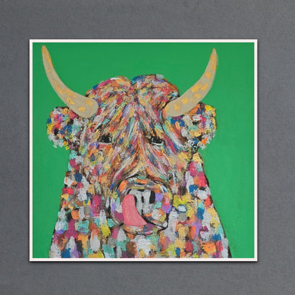 Highland Cow 12x12 Print