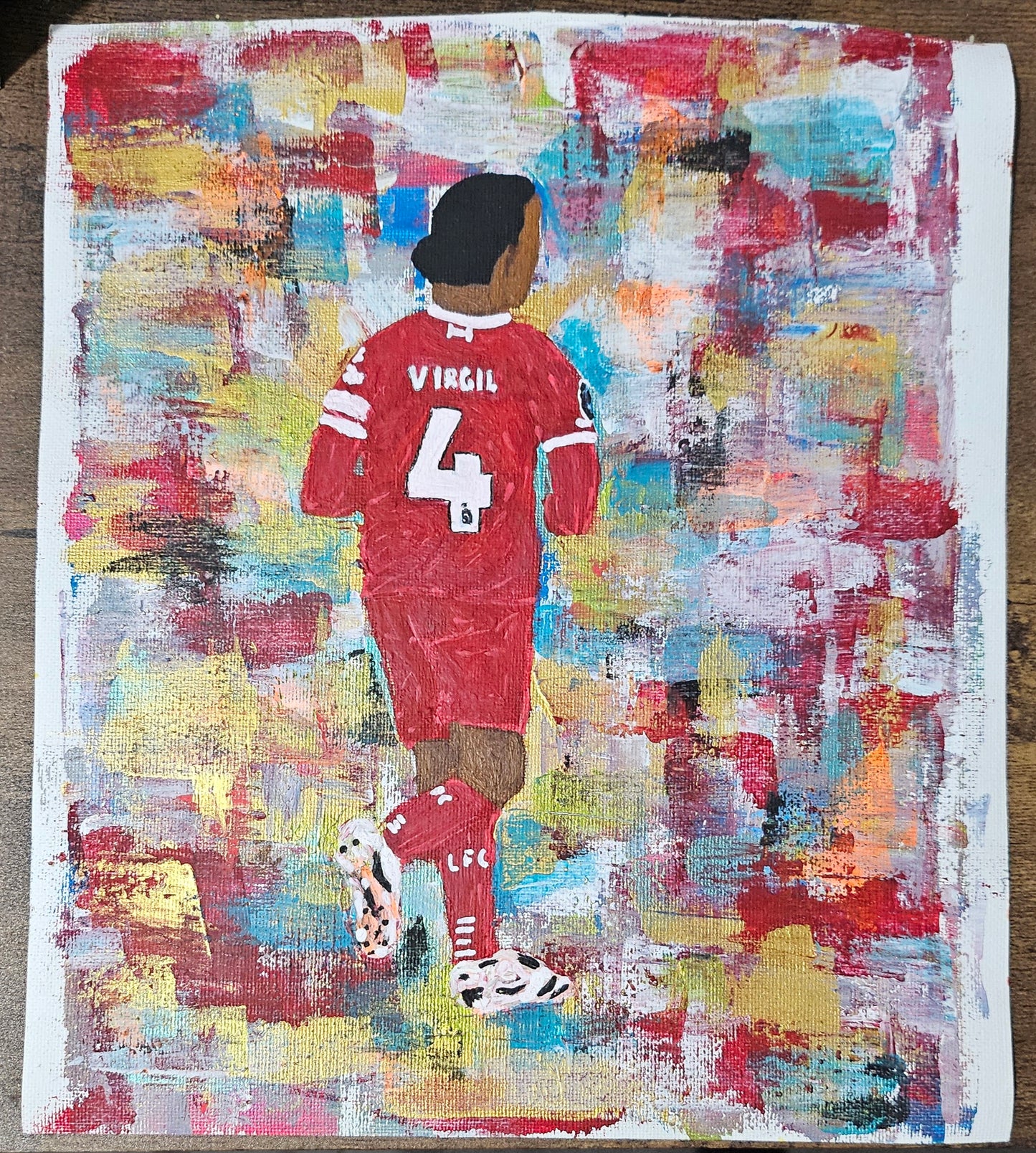 Virgil Van Dijk ORIGINAL ACRYLIC PAINTING