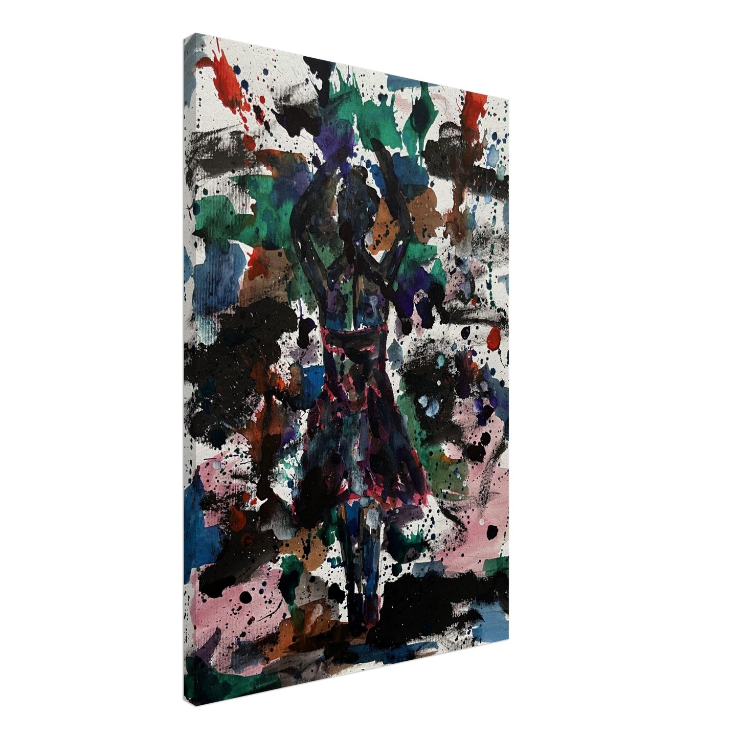 Red Dress Silhouette Canvas Prints