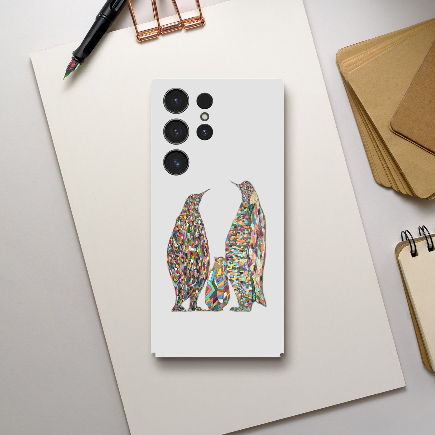 Multicoloured Penguins Slim Samsung Cases