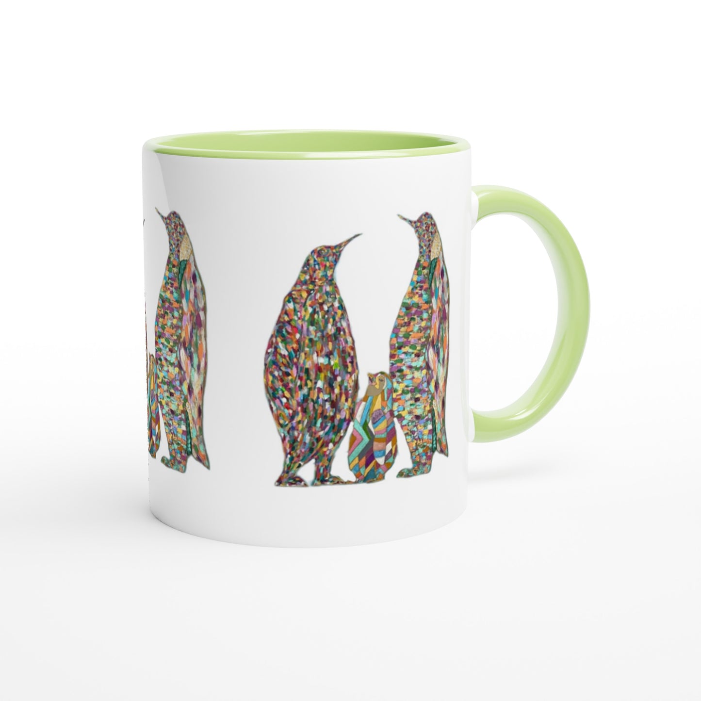Multicoloured Penguins Mug with Colour Inside
