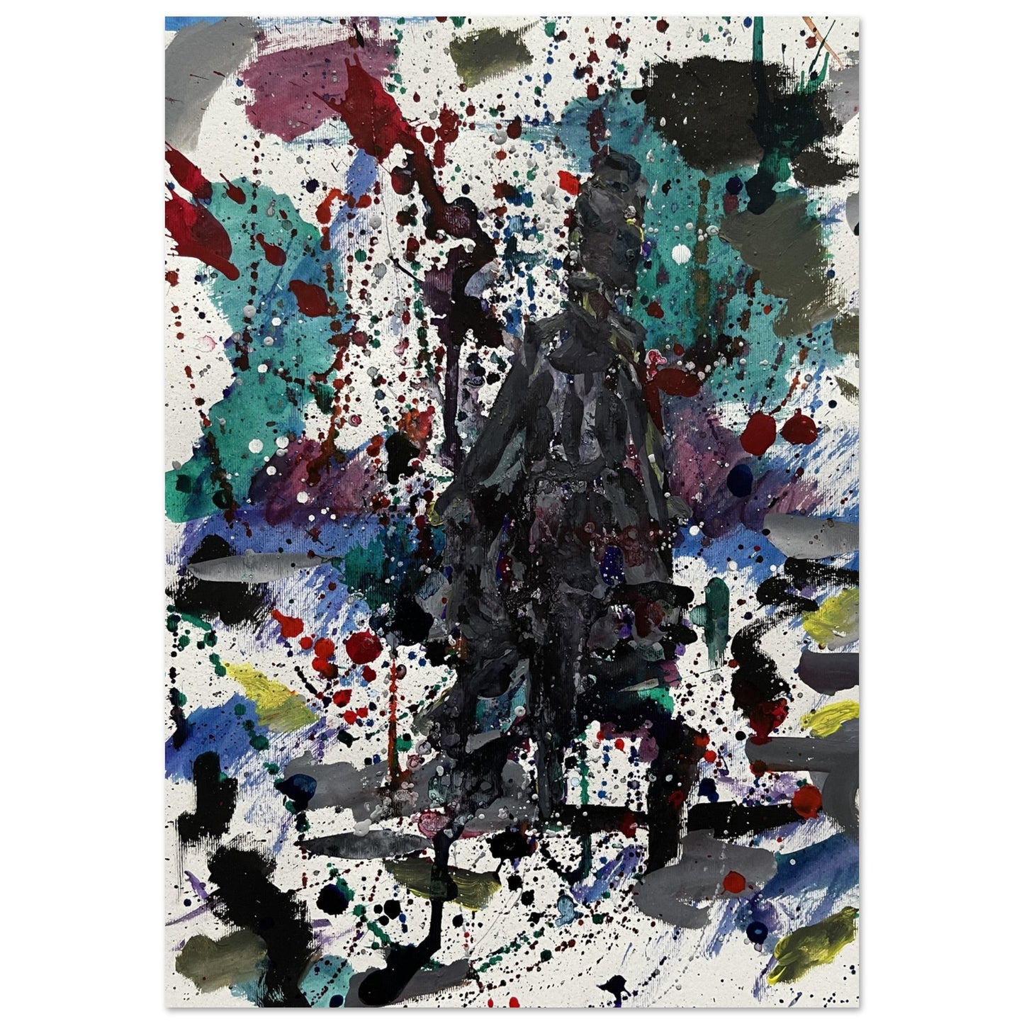 Dark Dress Silhouette Aluminum Print