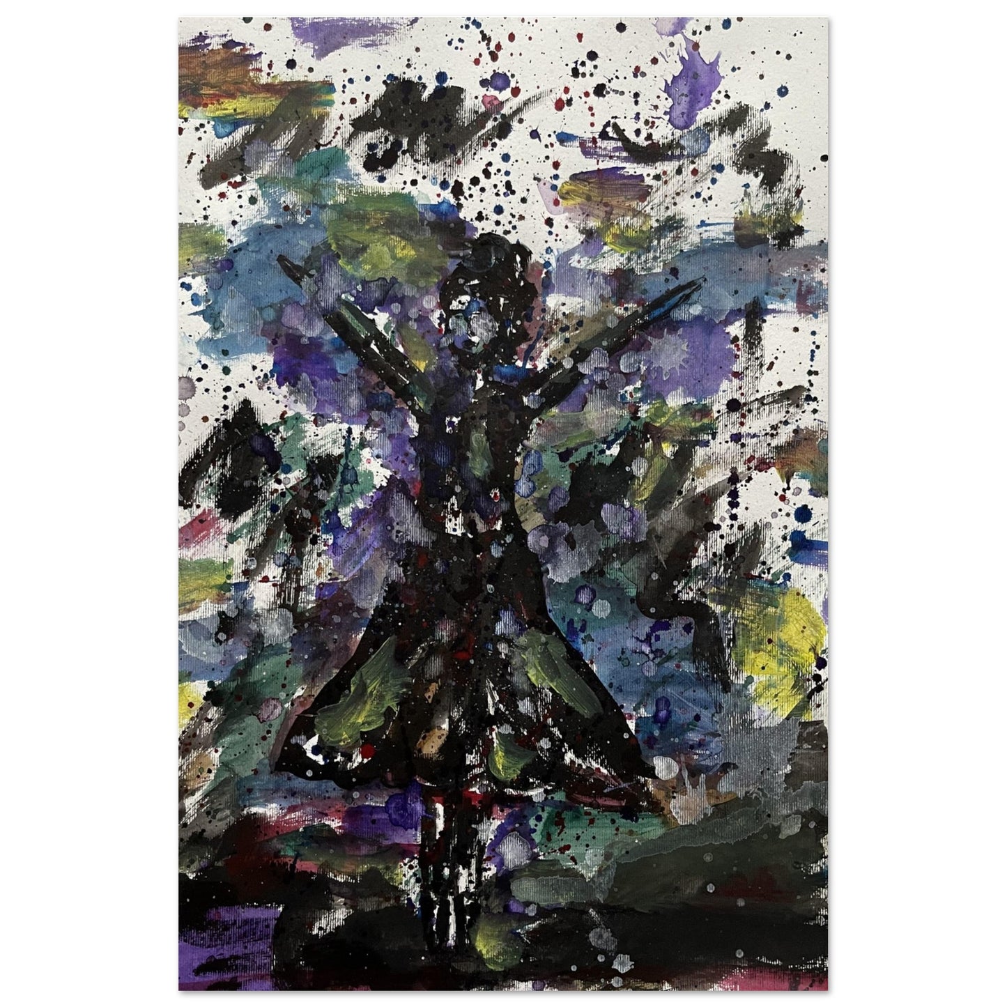 Black Dress Silhouette Aluminum Prints