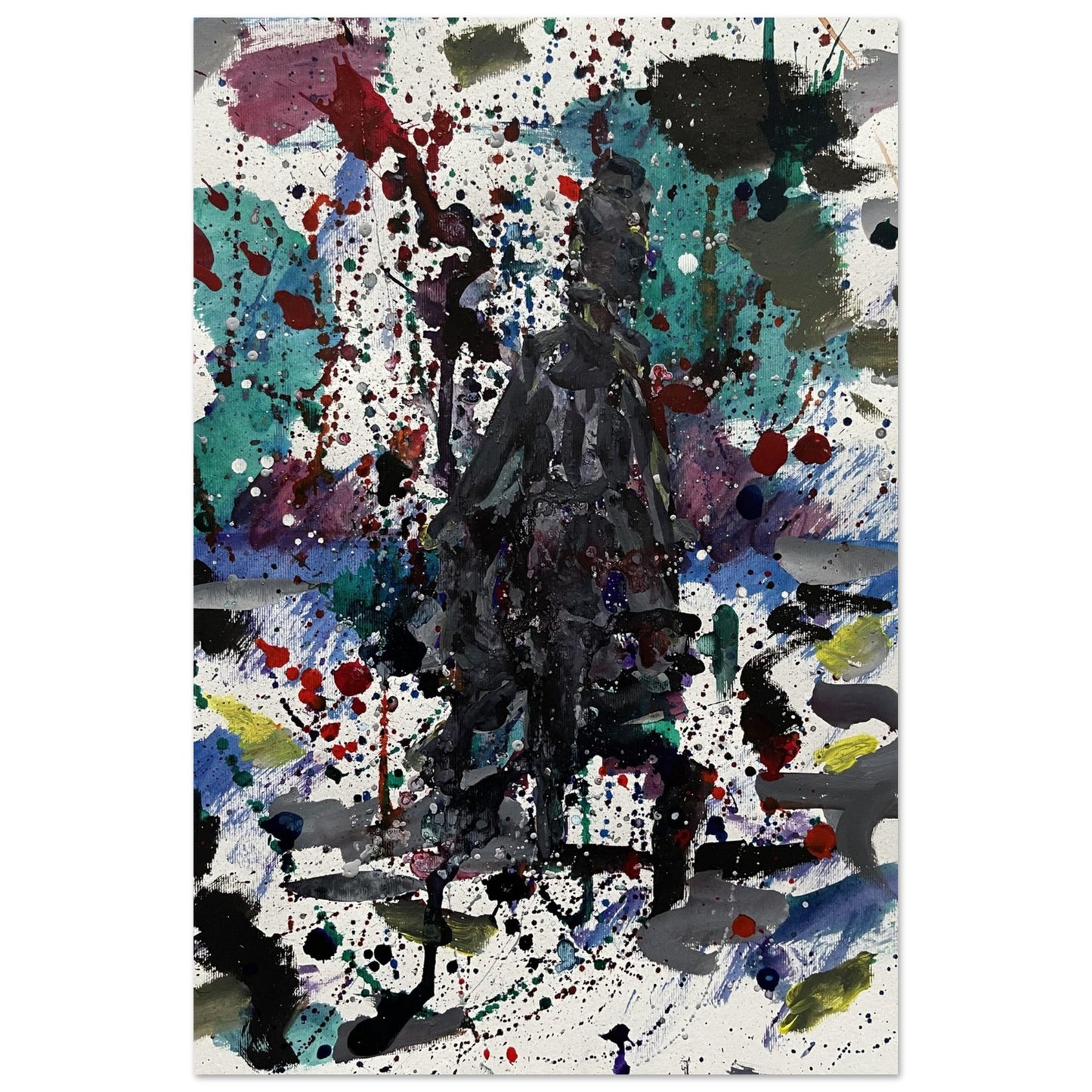 Dark Dress Silhouette Aluminum Print
