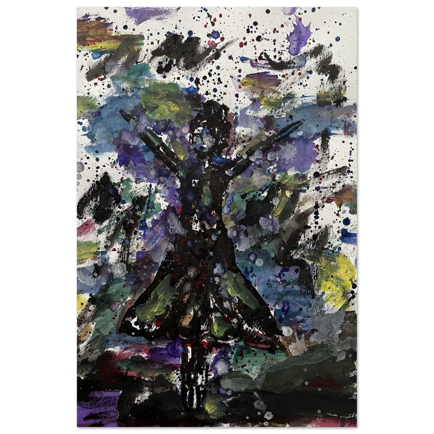 Black Dress Silhouette Aluminum Prints