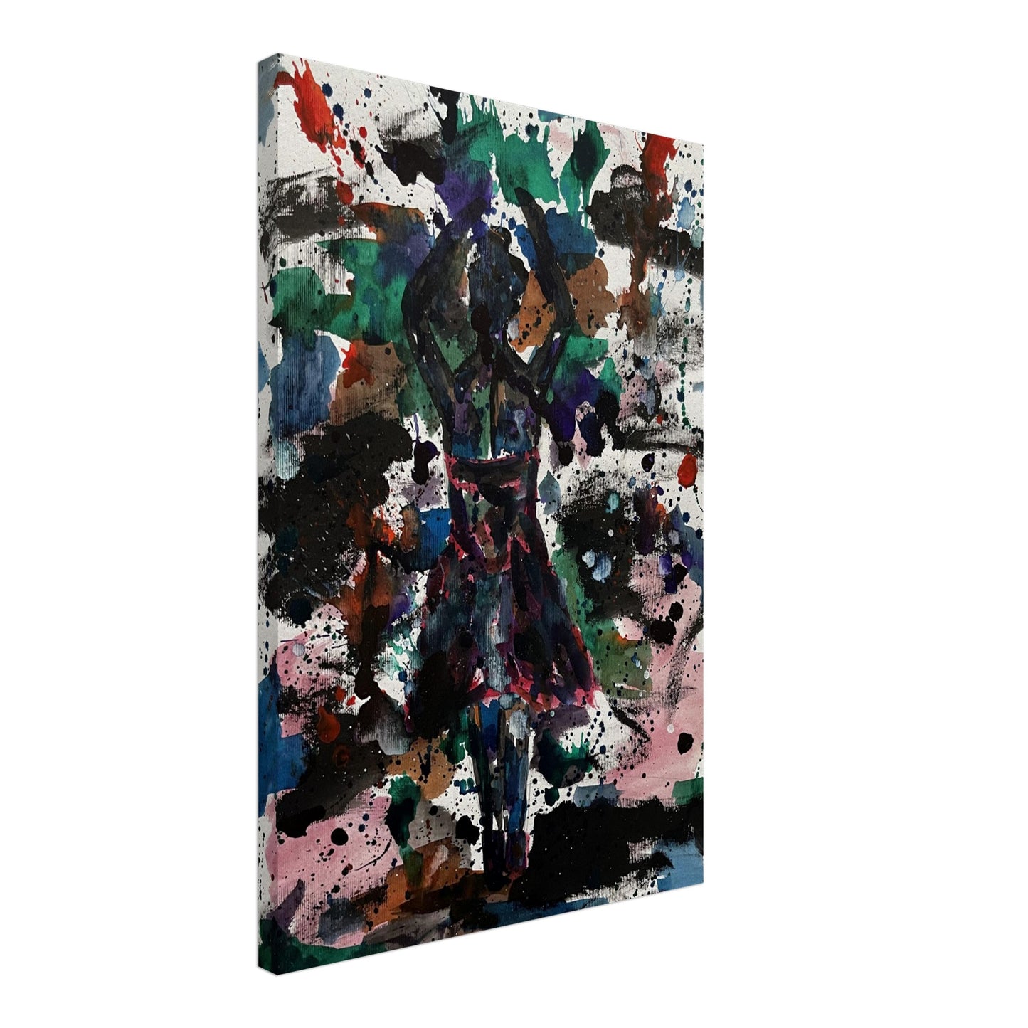 Red Dress Silhouette Canvas Prints
