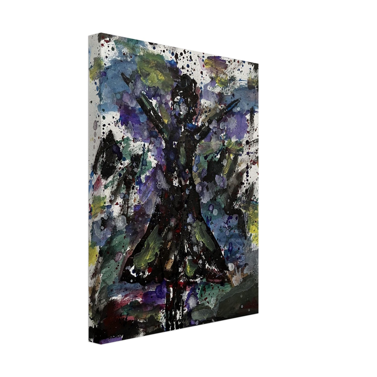 Black Dress Silhouette Canvas Prints