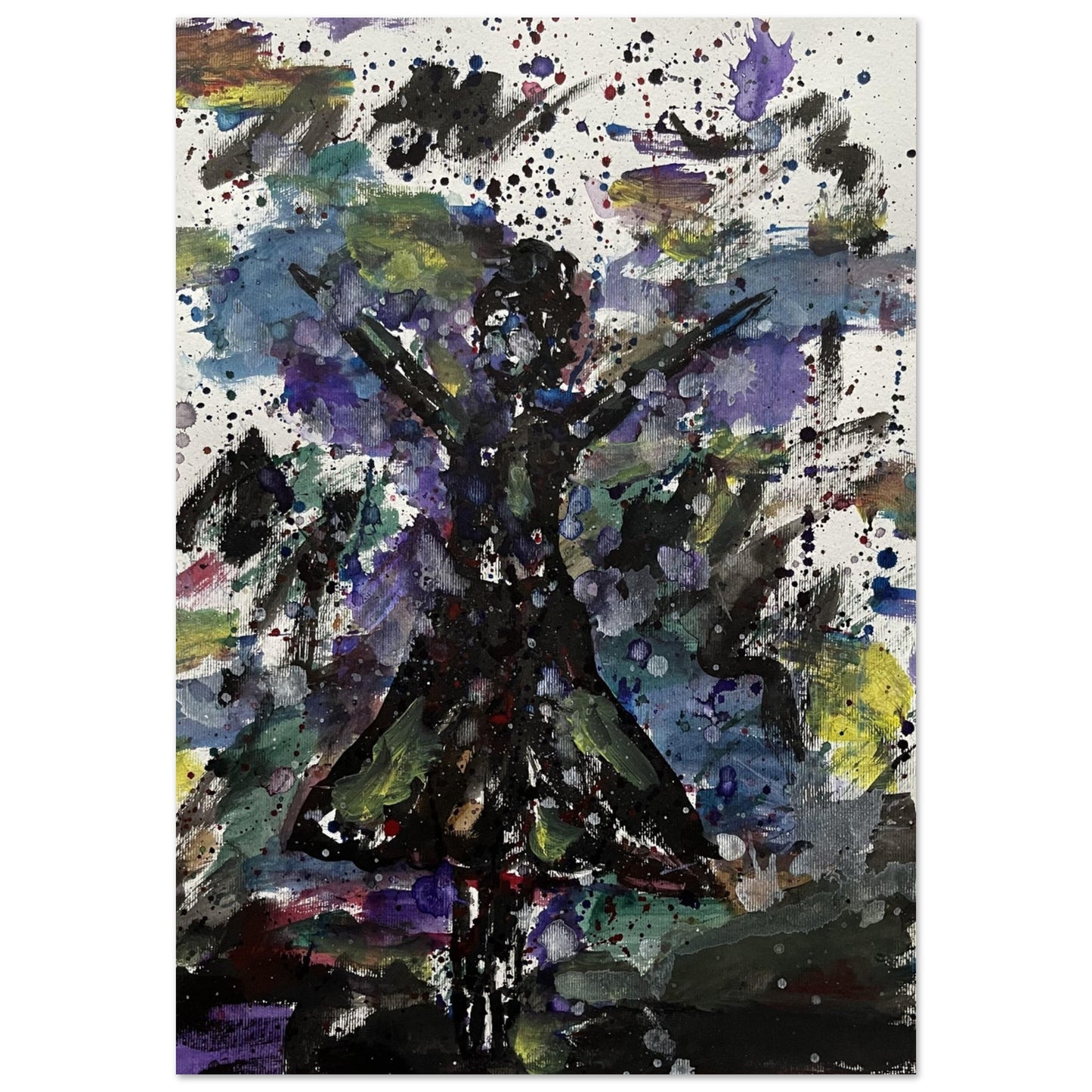 Black Dress Silhouette Aluminum Prints