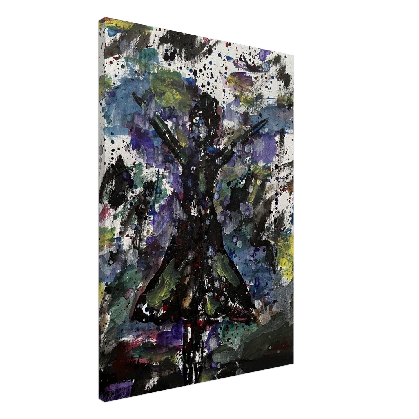 Black Dress Silhouette Canvas Prints