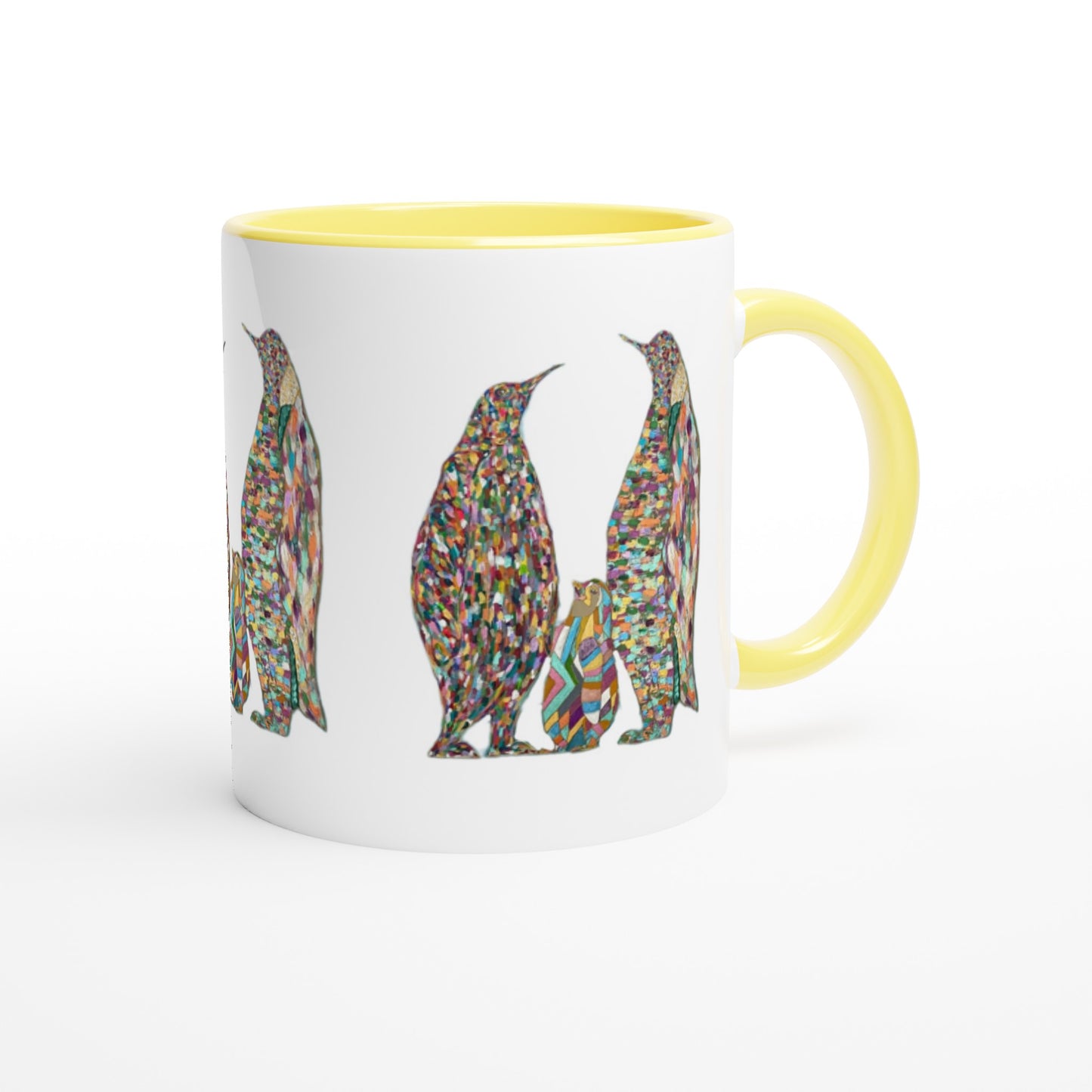 Multicoloured Penguins Mug with Colour Inside