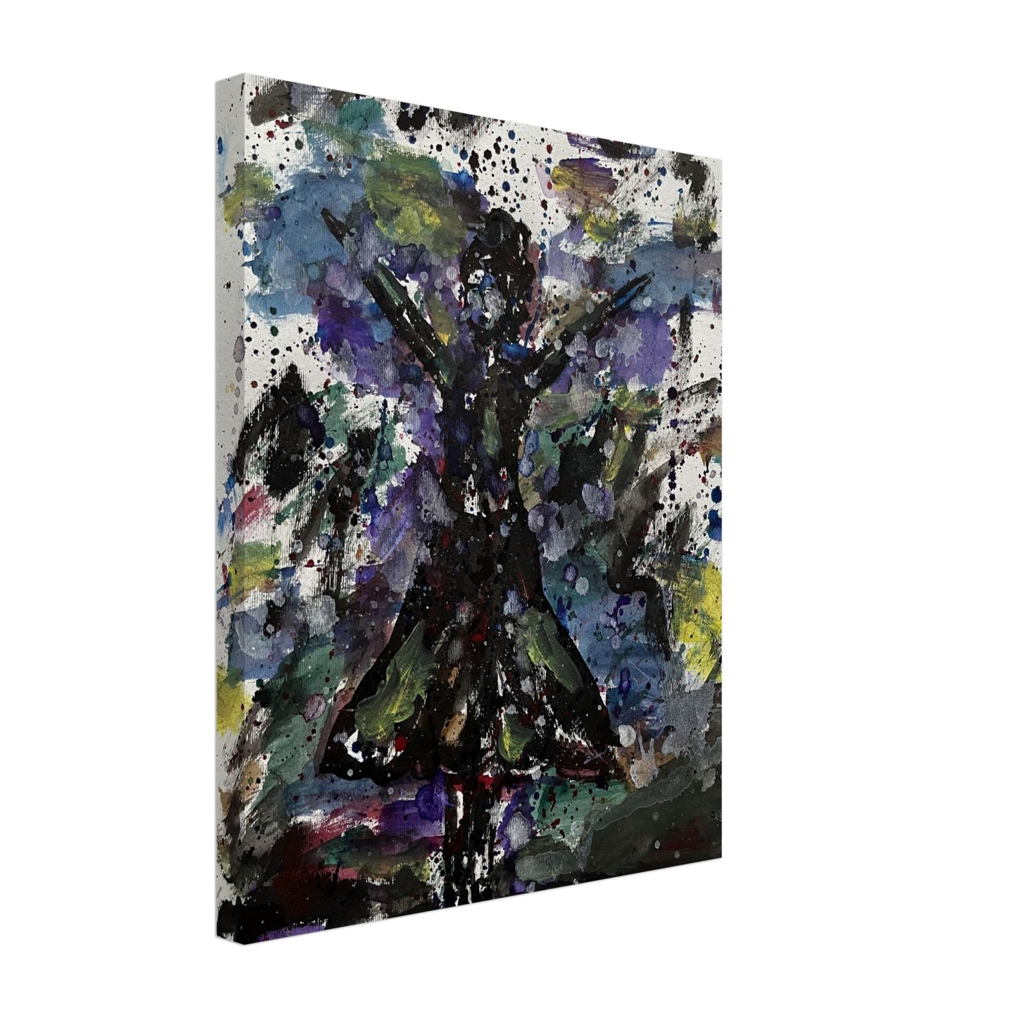Black Dress Silhouette Canvas Prints