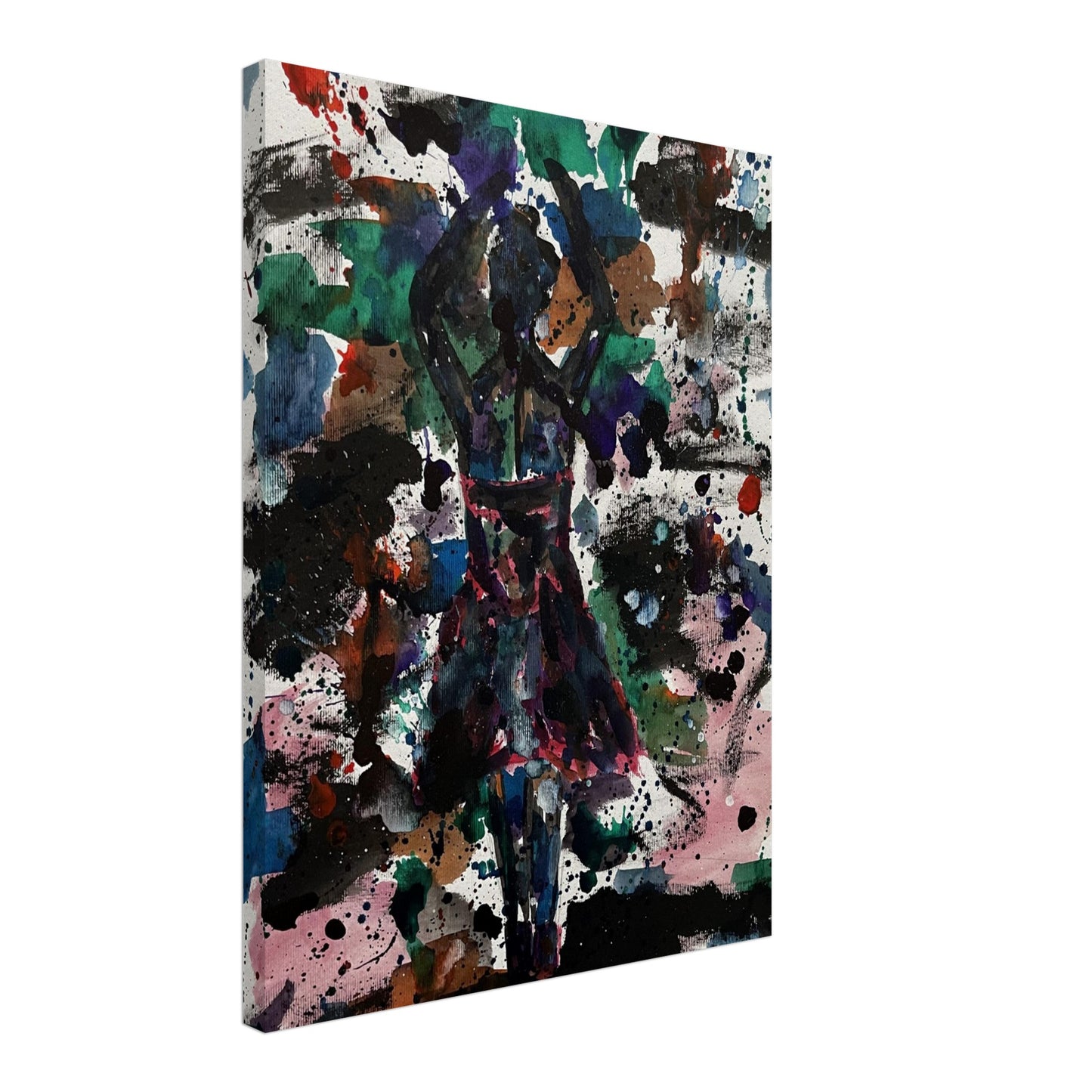 Red Dress Silhouette Canvas Prints