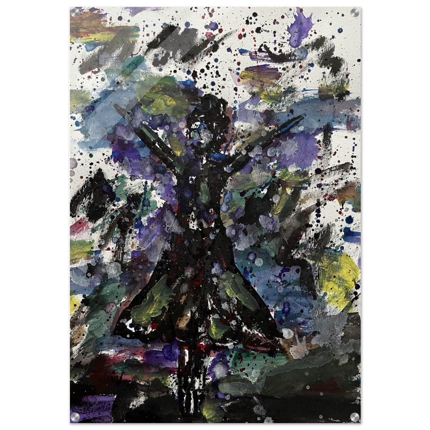Black Dress Silhouette Acrylic Prints