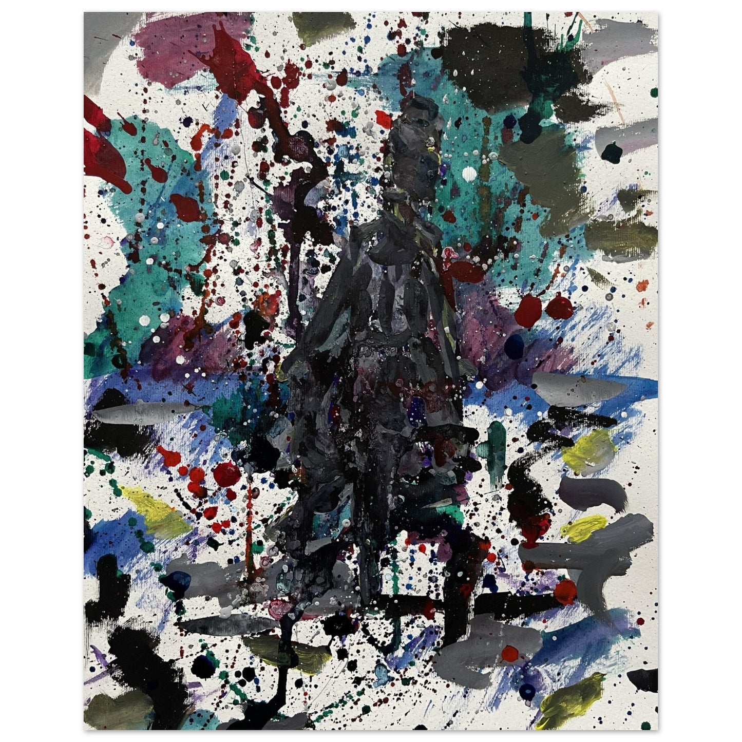 Dark Dress Silhouette Aluminum Print