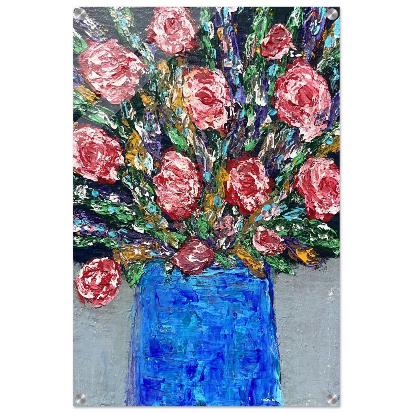 Impasto Flowers Acrylic Prints