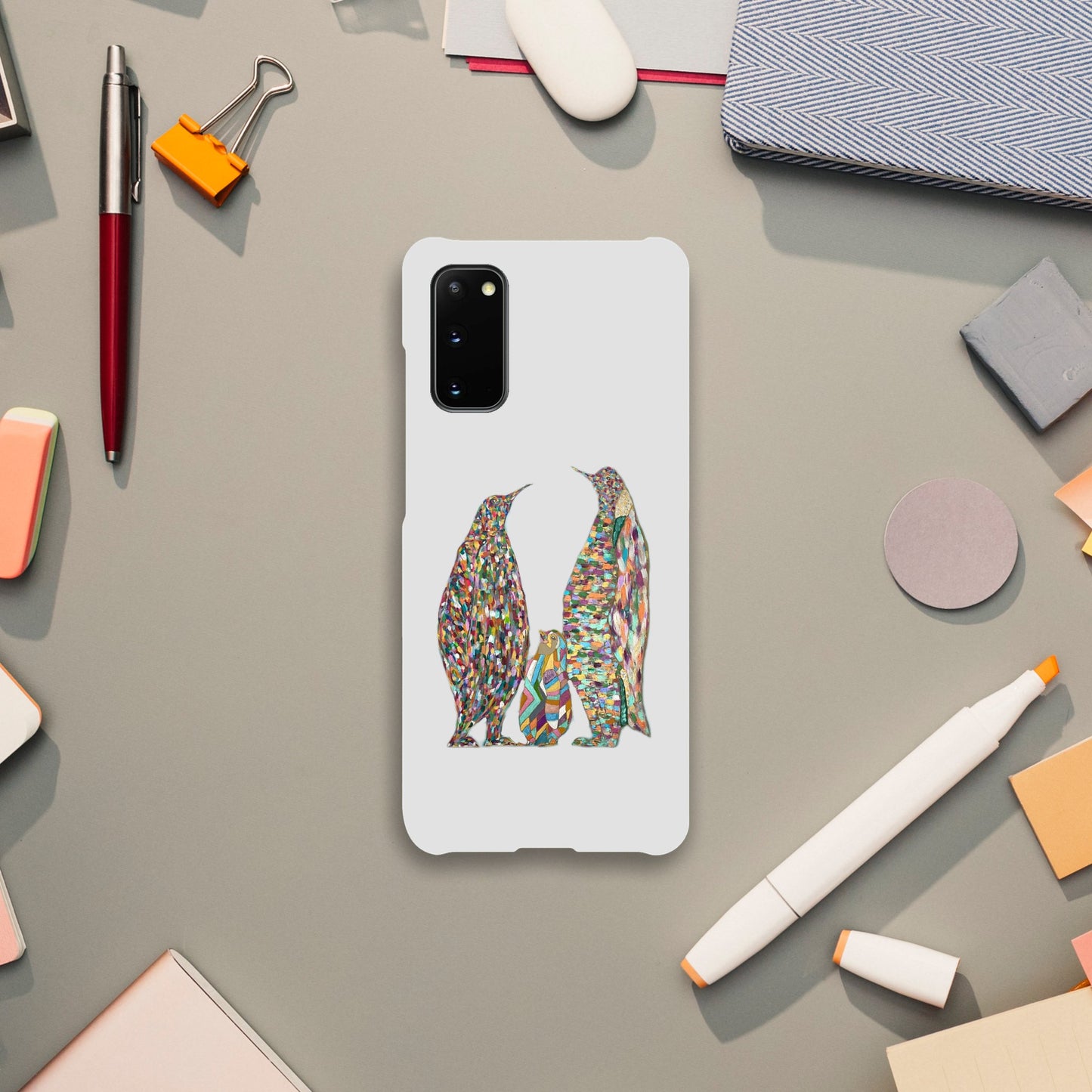 Multicoloured Penguins Slim Samsung Cases