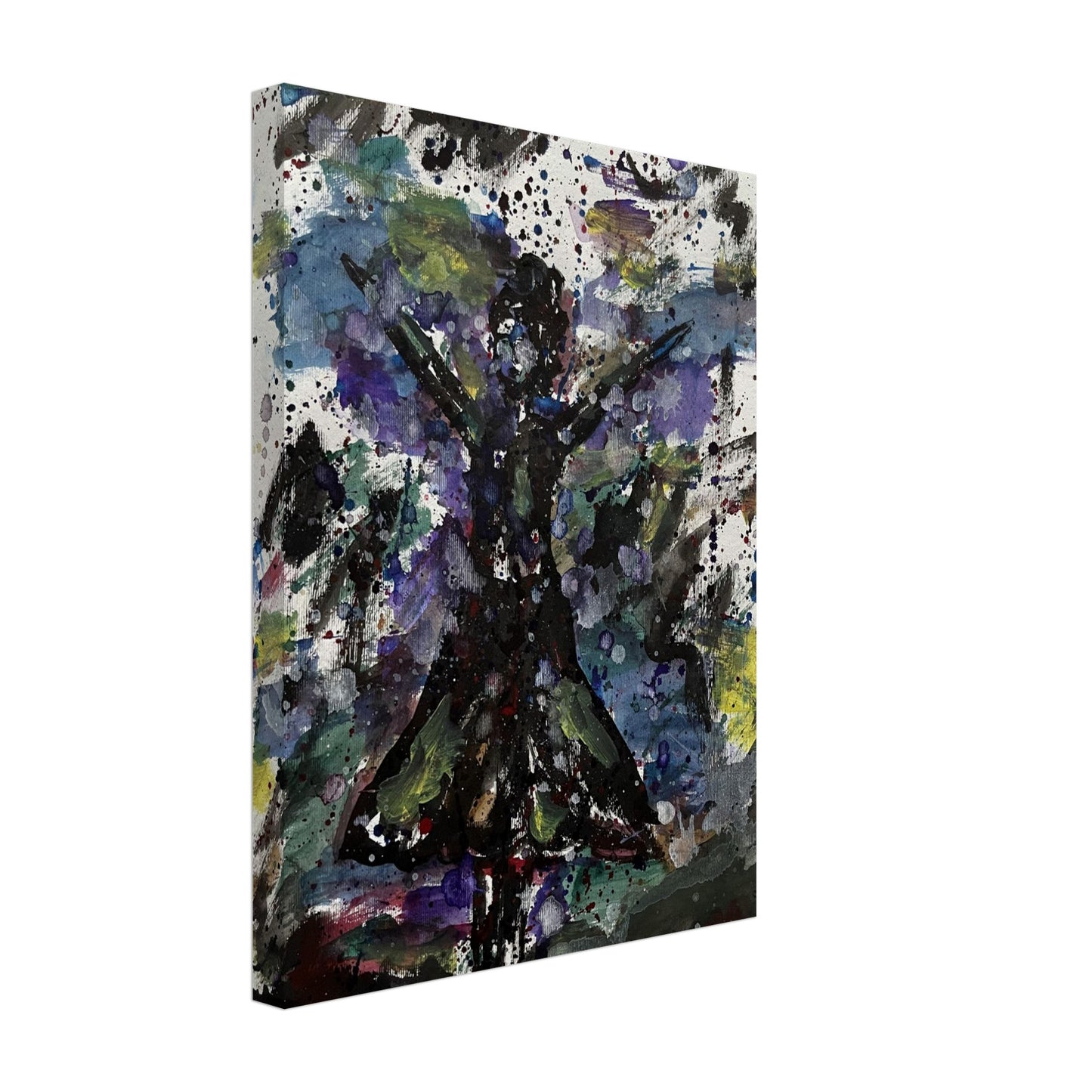 Black Dress Silhouette Canvas Prints