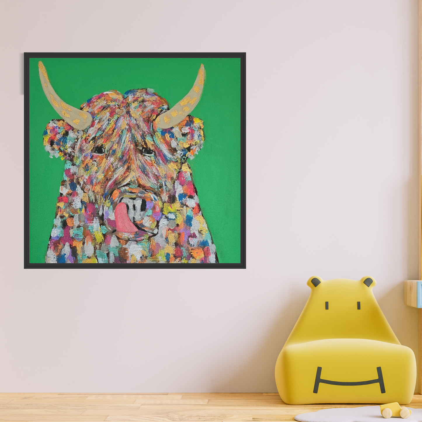 Highland Cow 12x12 Print