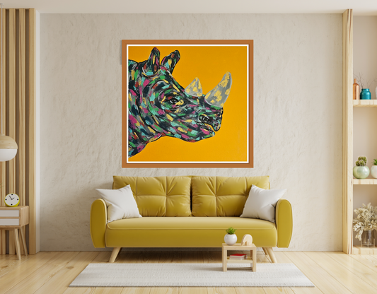 Lucio The Rhino Limited Edition (Of 200) 12X12 Print