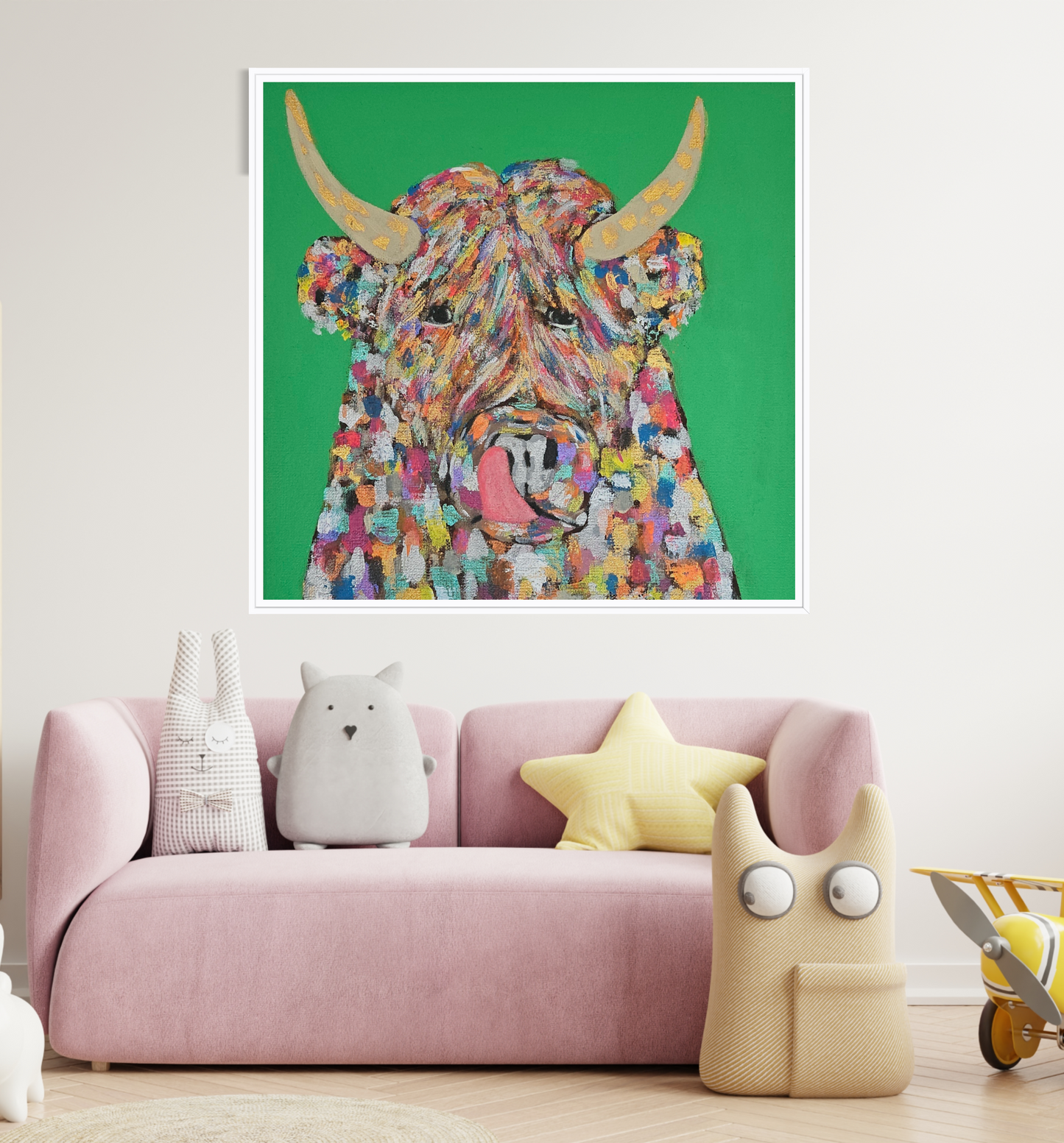 Highland Cow 12x12 Print