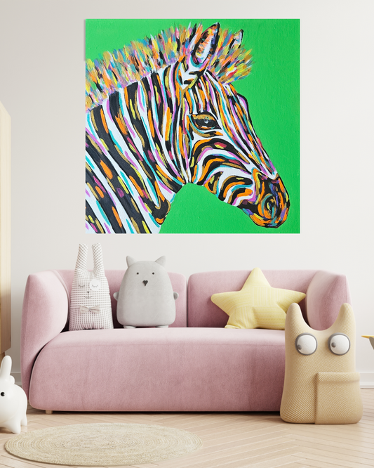 Zeze The Zebra 12X12 Limited Edition (Of 200) Print