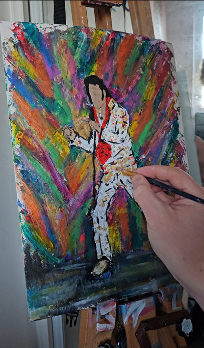 Elvis A3 HAND EMBELLISHED Limited Edition Prints (ONLY 15) Framed