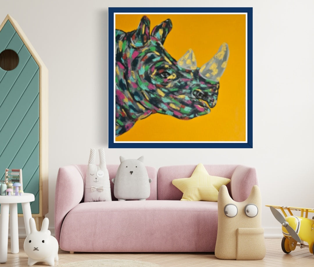 Lucio The Rhino Limited Edition (Of 200) 12X12 Print