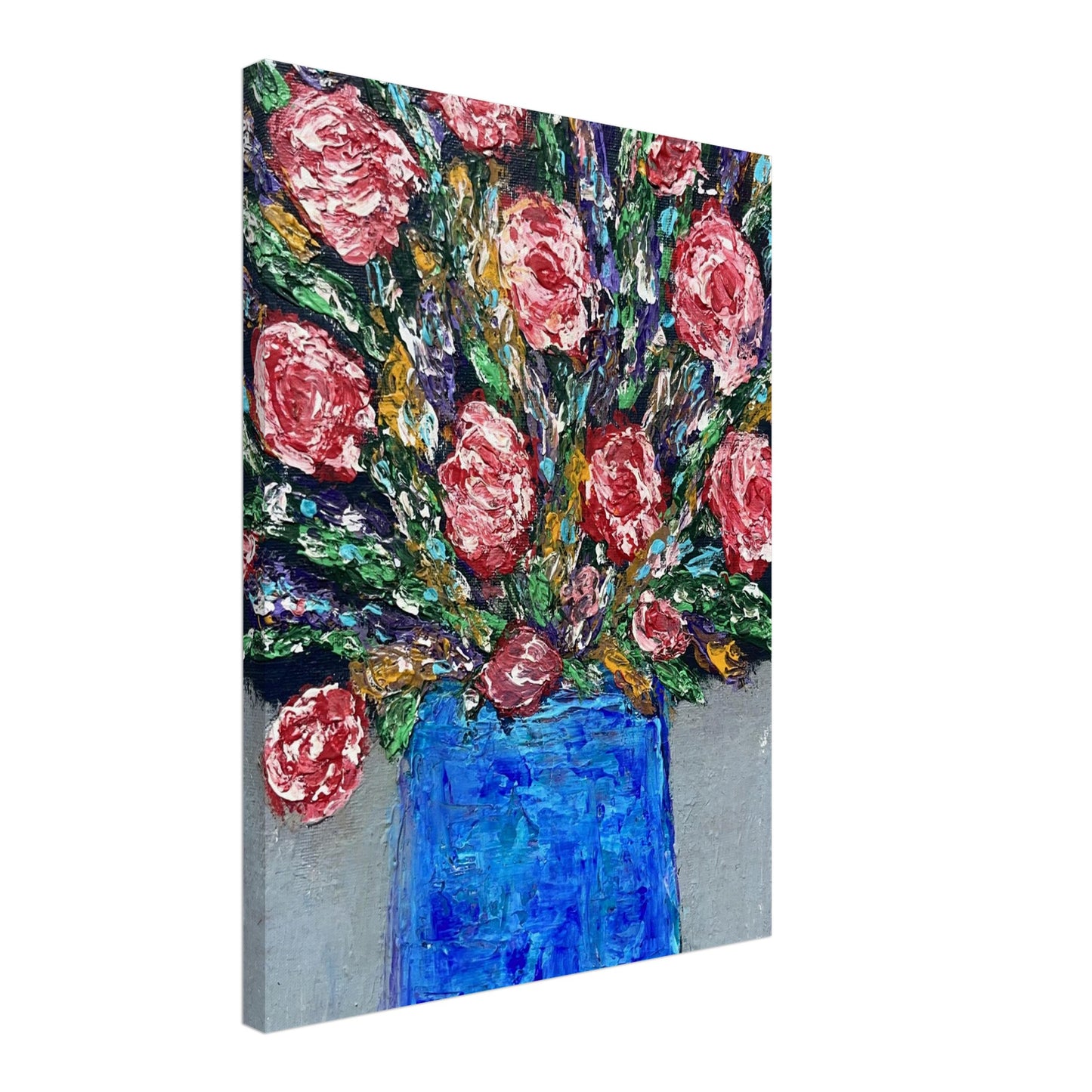 Impasto Flowers Canvas Prints