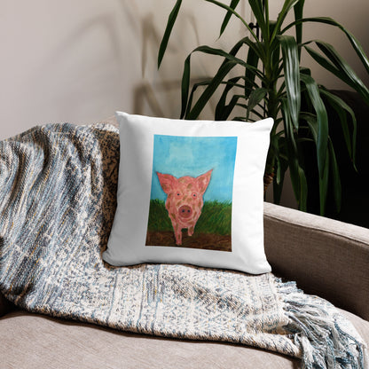Muddy Pig Double Sided Pillow