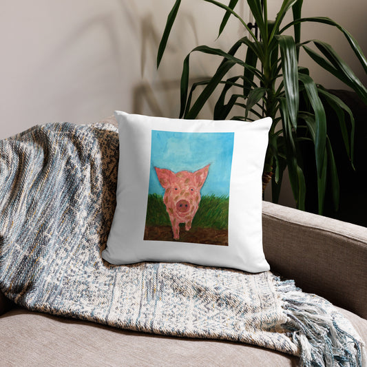 Muddy Pig Double Sided Pillow