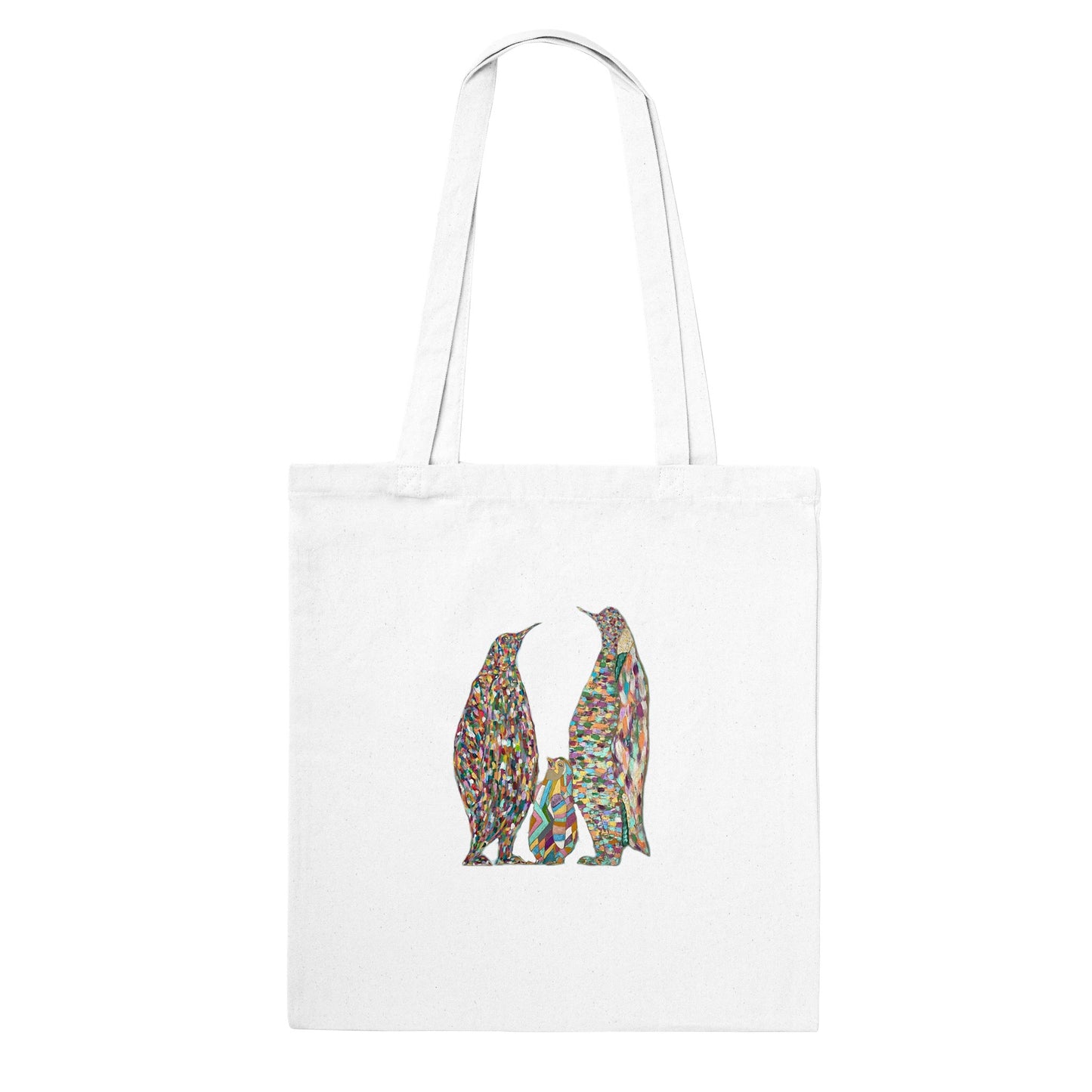 Multicoloured Penguins Tote Bag