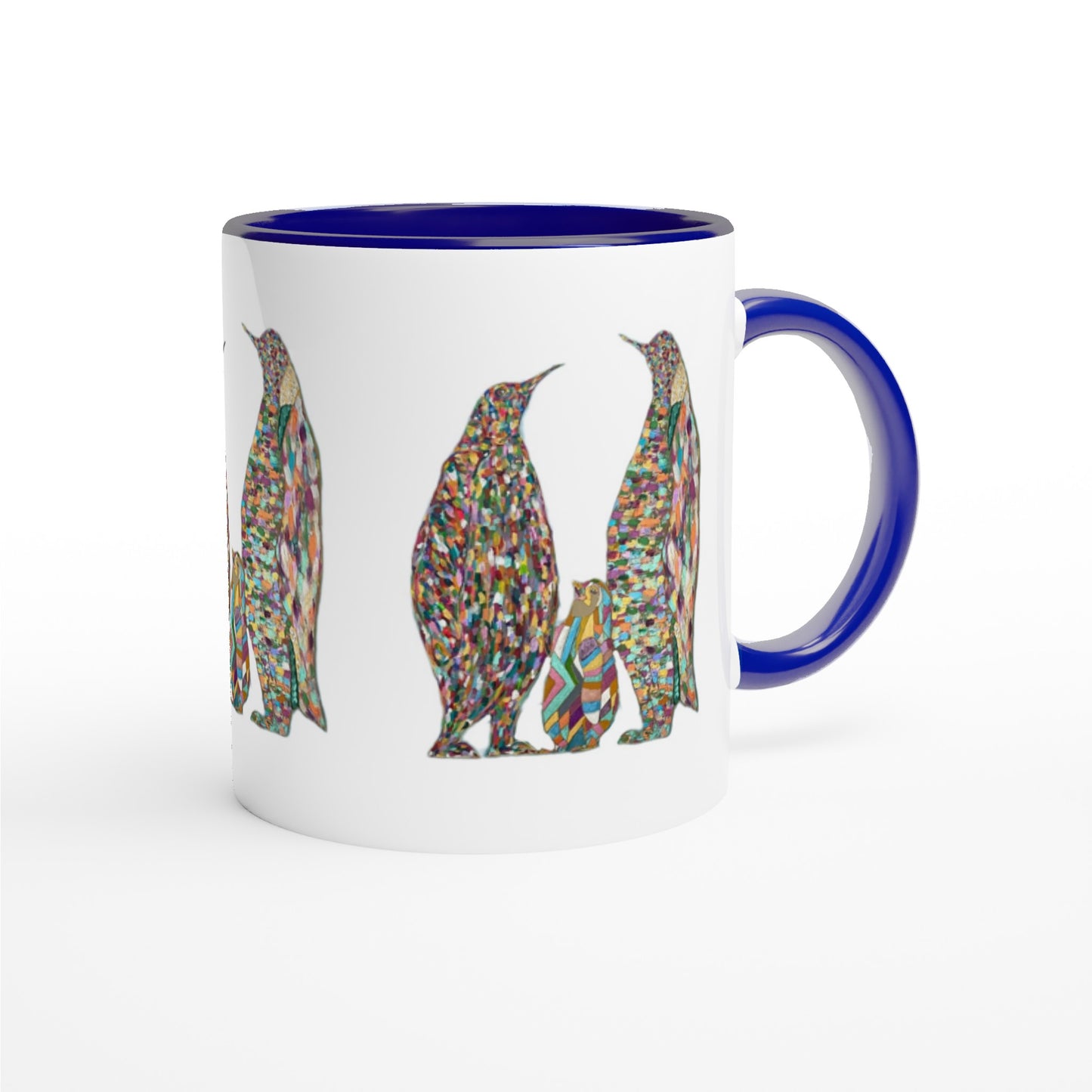 Multicoloured Penguins Mug with Colour Inside