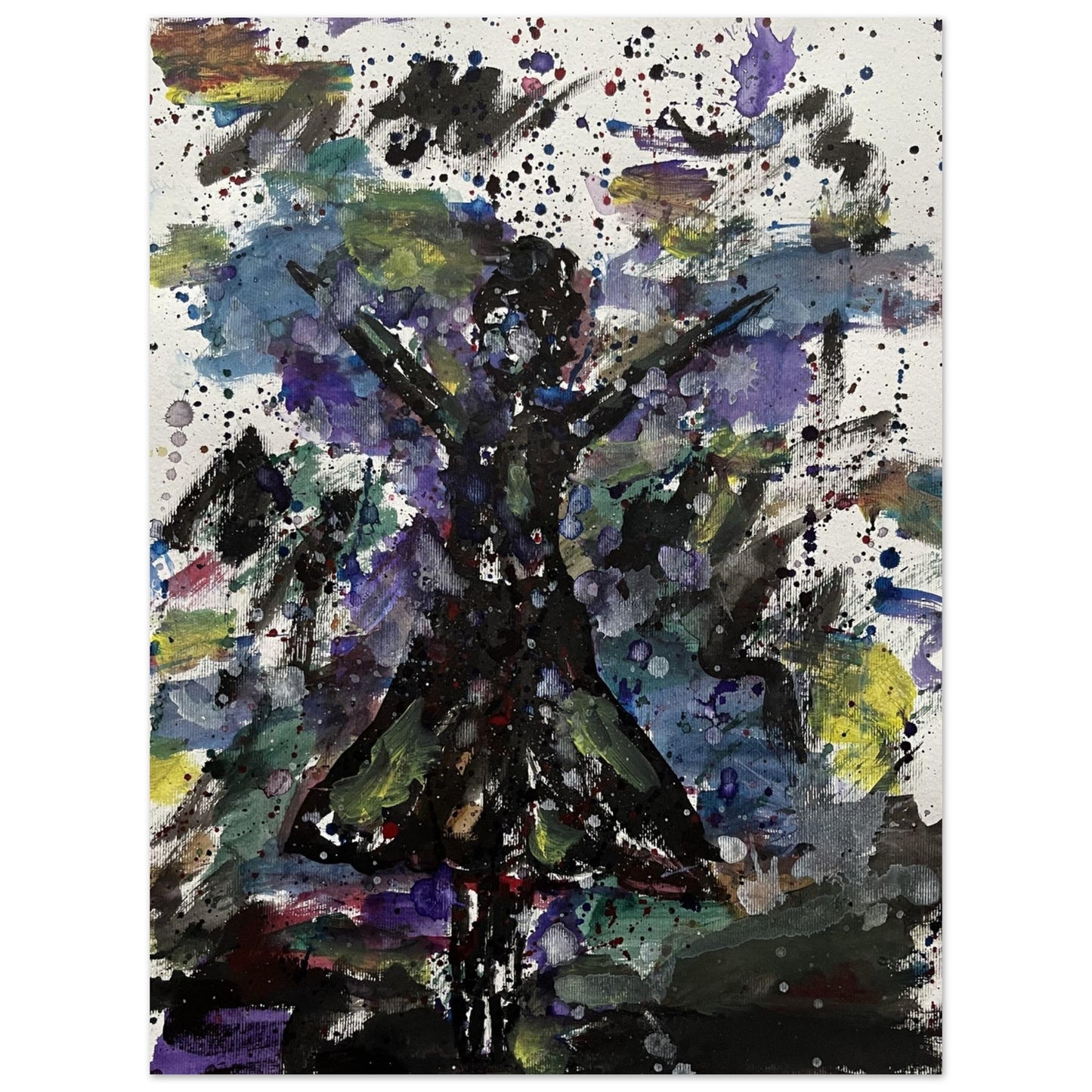 Black Dress Silhouette Aluminum Prints
