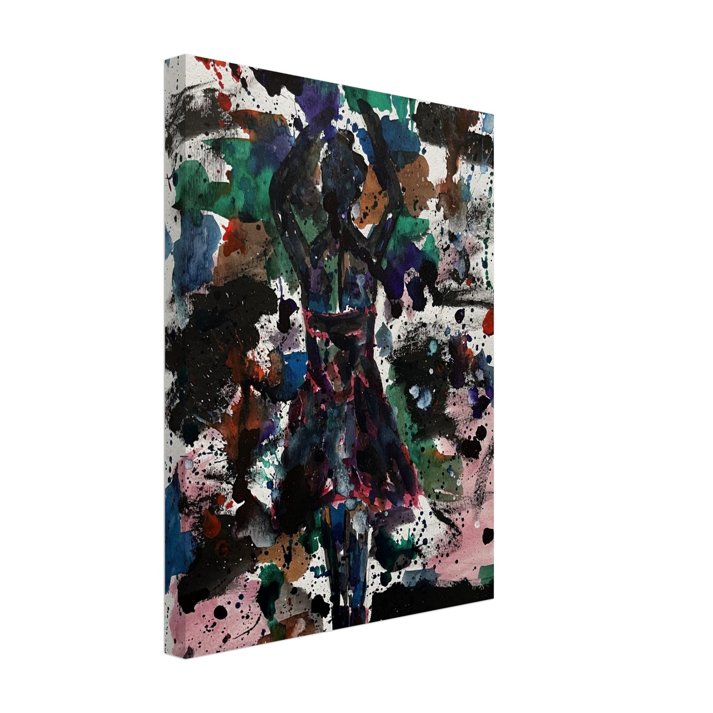 Red Dress Silhouette Canvas Prints