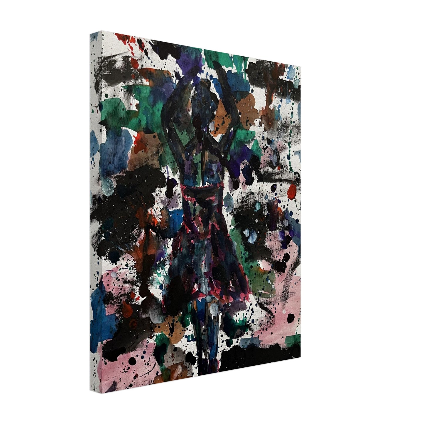 Red Dress Silhouette Canvas Prints