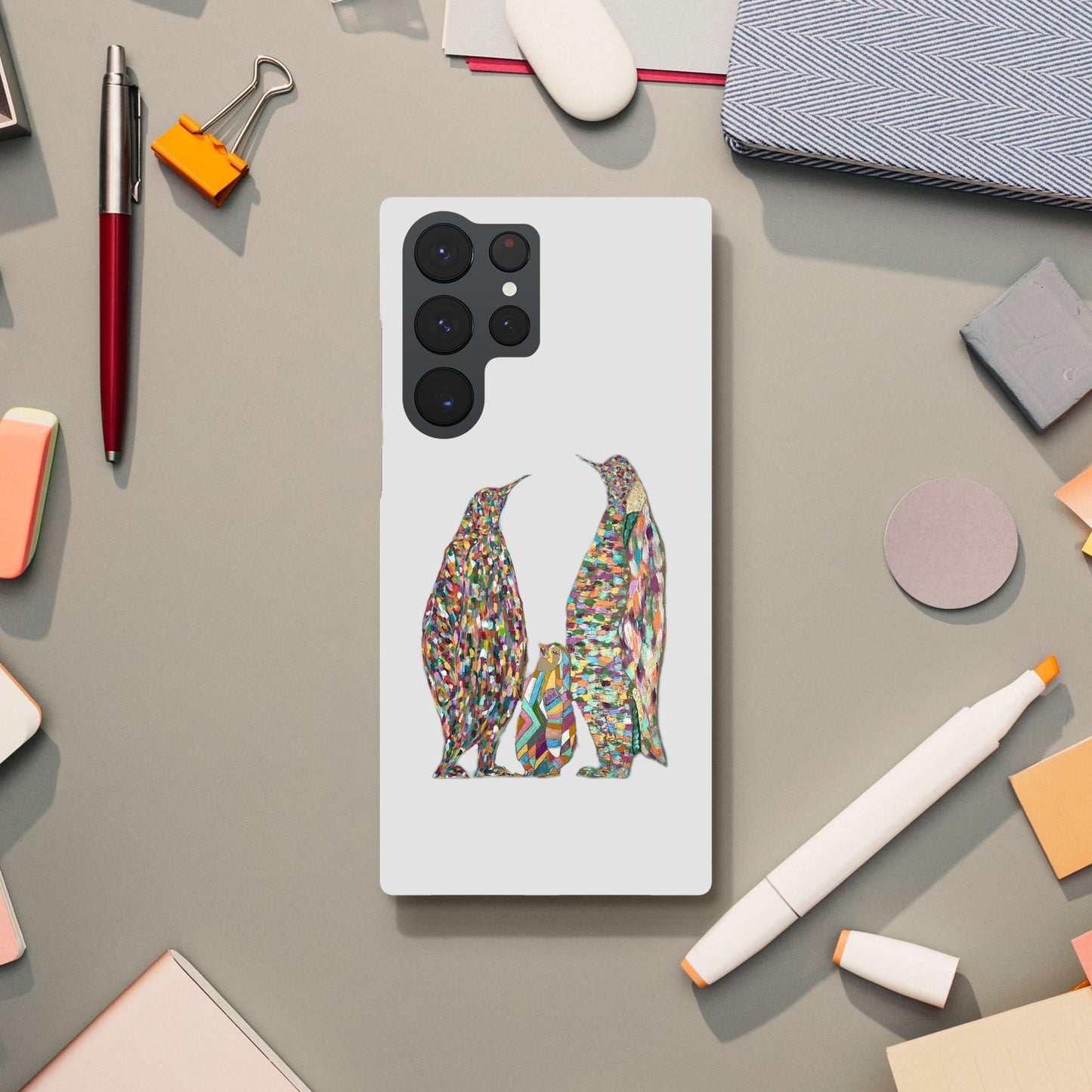 Multicoloured Penguins Slim Samsung Cases