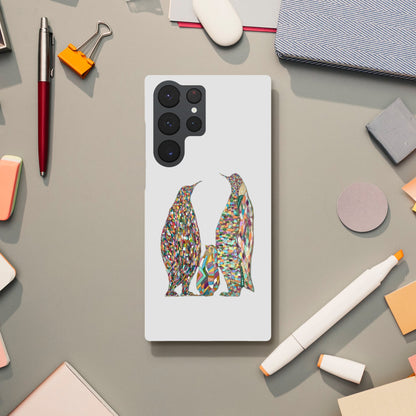 Multicoloured Penguins Slim Samsung Cases