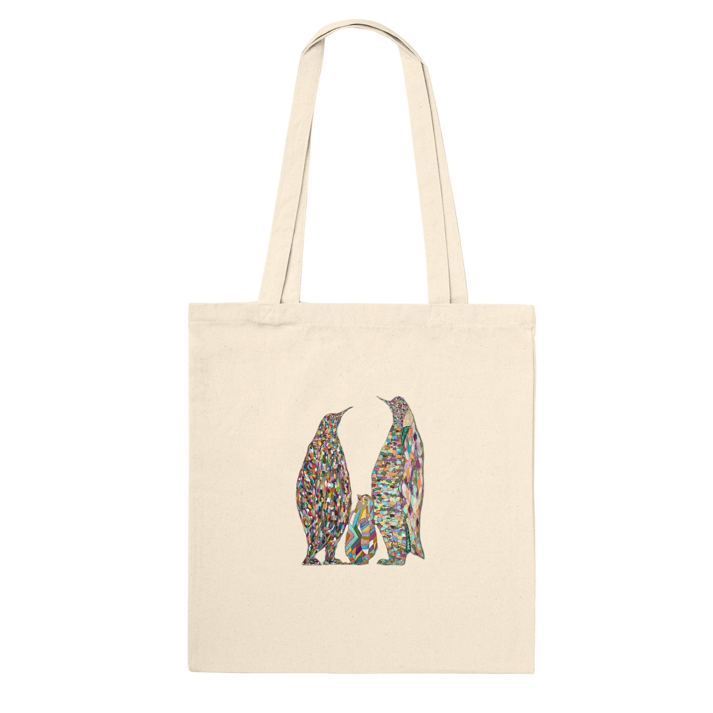 Multicoloured Penguins Tote Bag