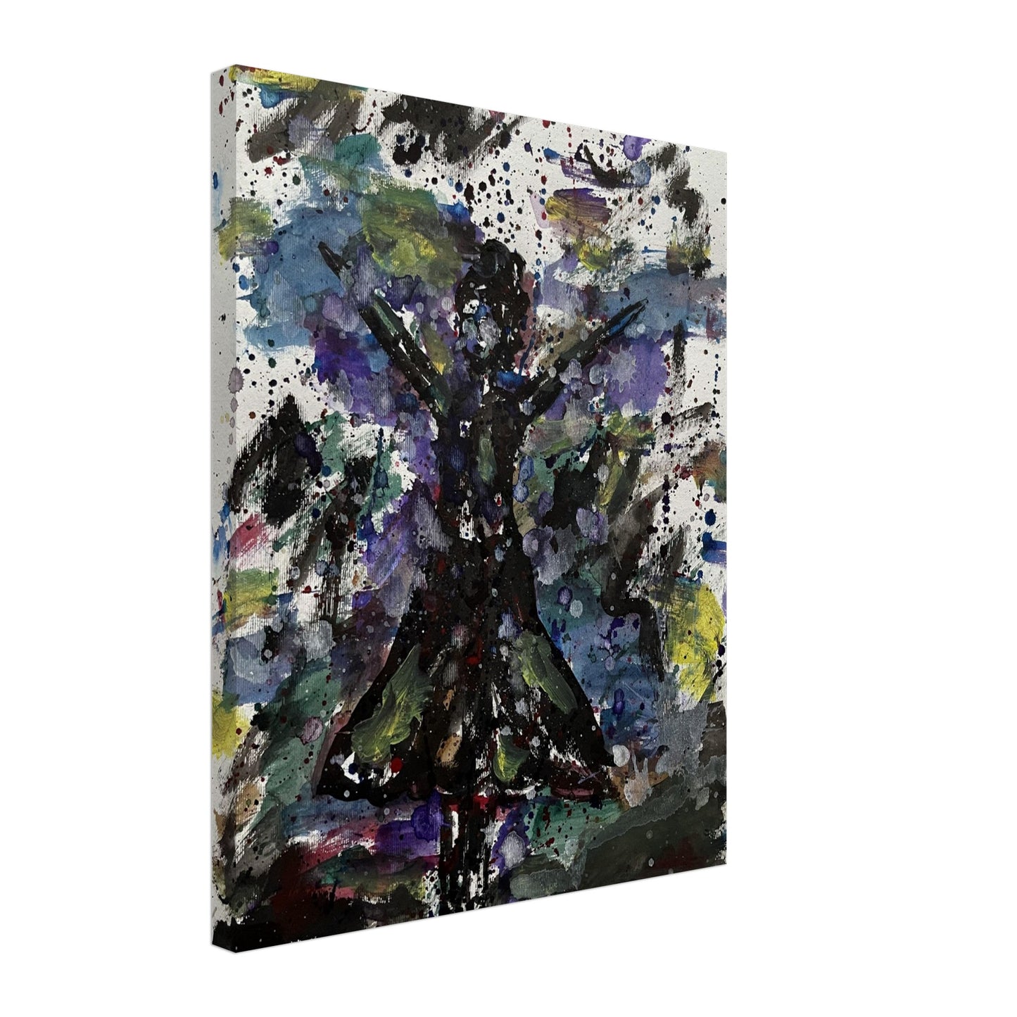Black Dress Silhouette Canvas Prints