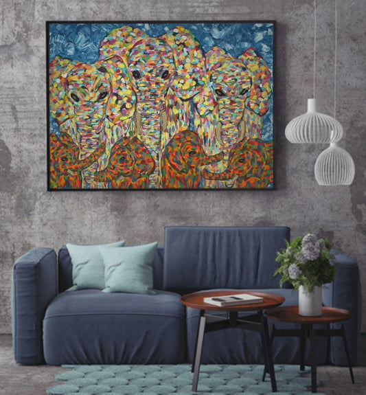 Multicoloured Elephants