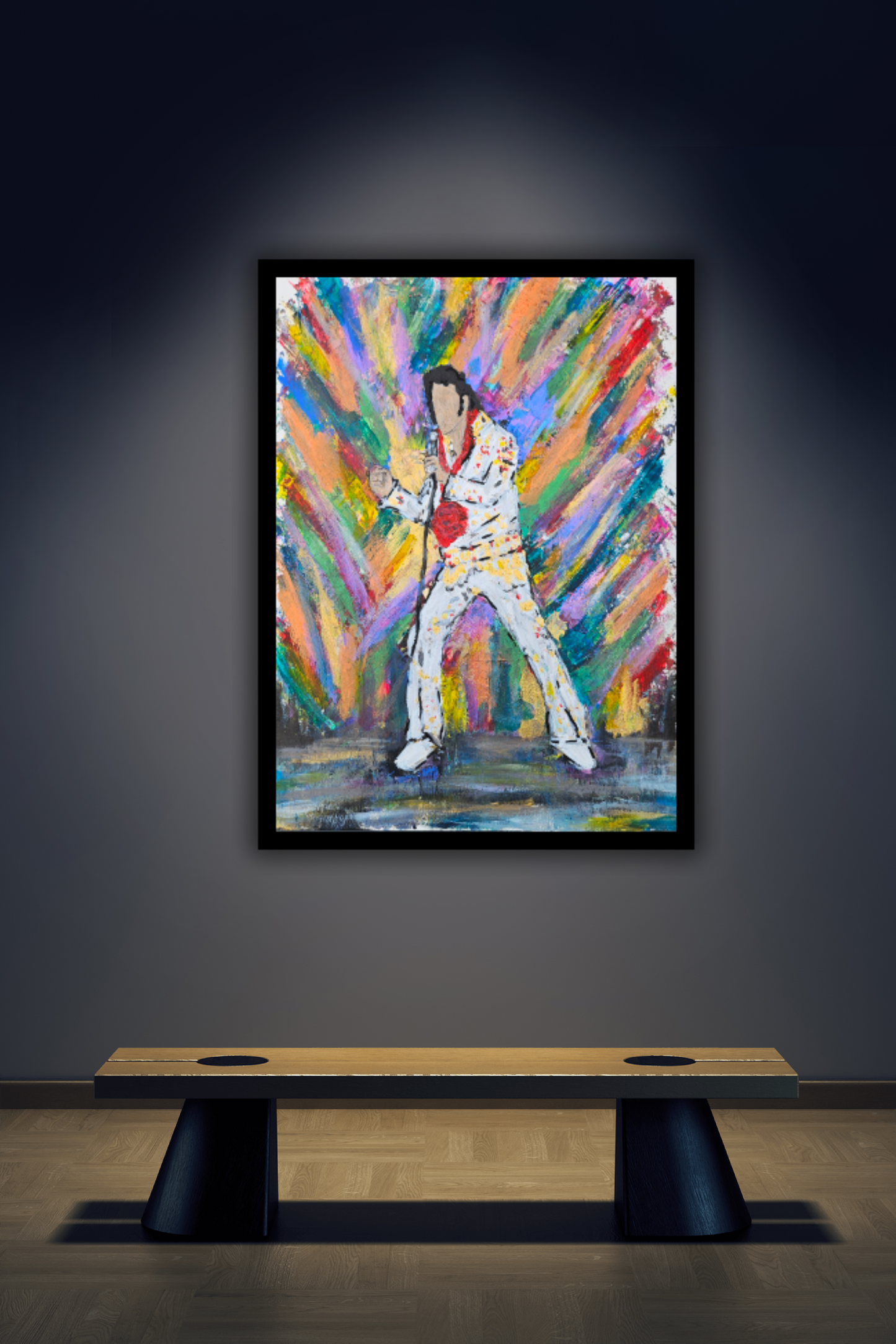 Elvis A3 HAND EMBELLISHED Limited Edition Prints (ONLY 15) Framed